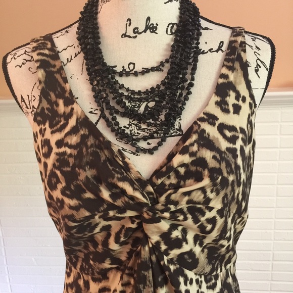 Scharke Leopard Print Silk Dress - Picture 2 of 7